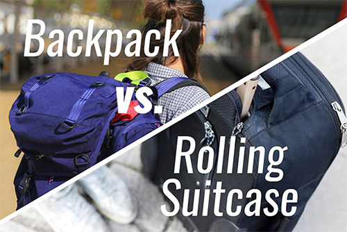 Backpack vs. roller luggage