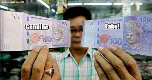 Counterfeit currency