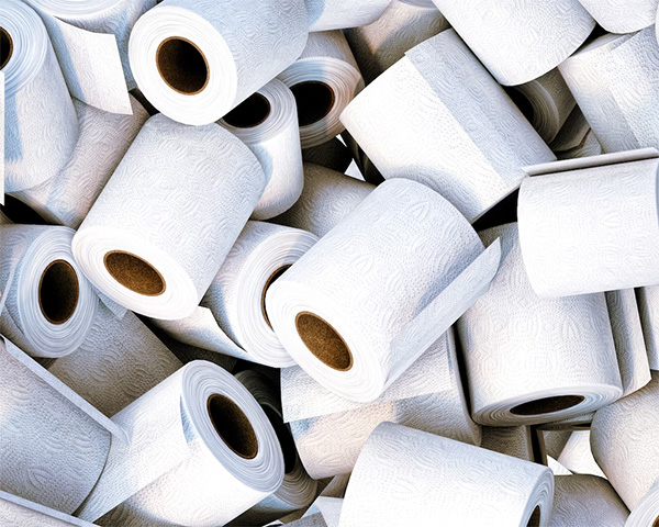 Pile of White Toilet Paper